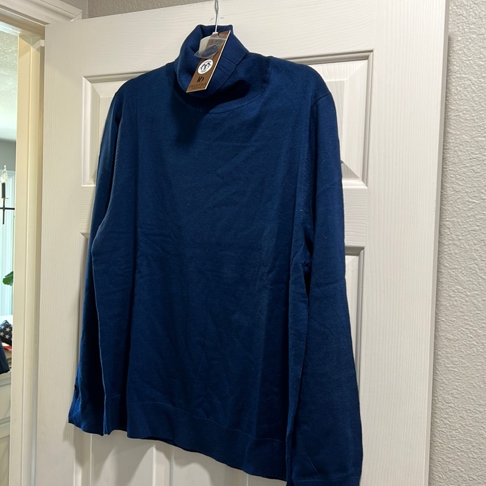 Royal blue turtleneck